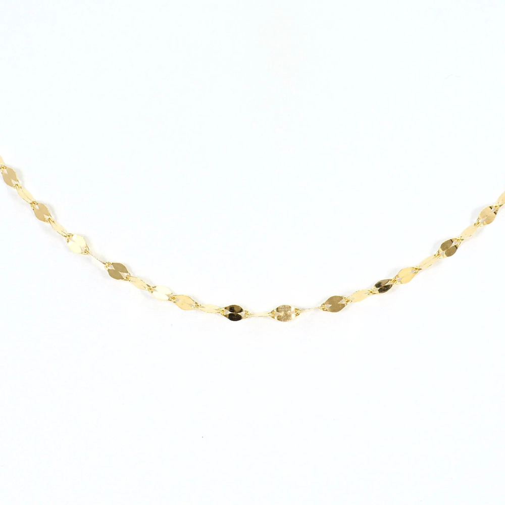 18K (18-karat) Yellow Gold Necklace, Total Weight 1.5g, 50cm, Jewelry